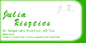 julia risztics business card